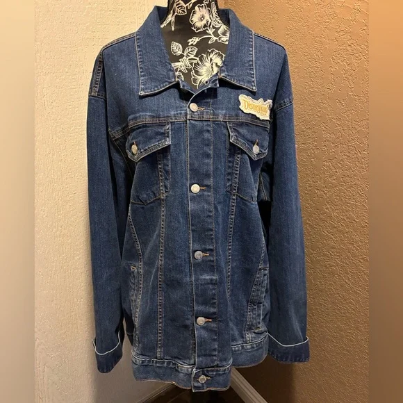 Disneyland Denim Jacket Embroidered Mickey Mouse - Picture 3 of 10